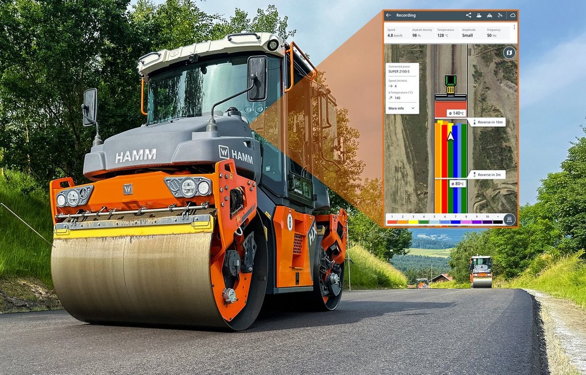 Nowoczesna kontrola zagęszczania z Hamm Track Assist i WPT Compacting