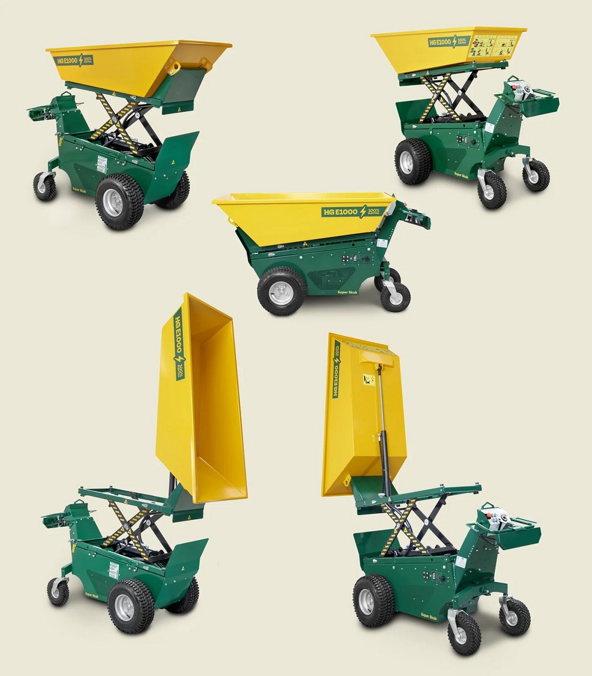 HG E1000 HT – elektryczna miniwywrotka do transportu materiałów na placach budowy