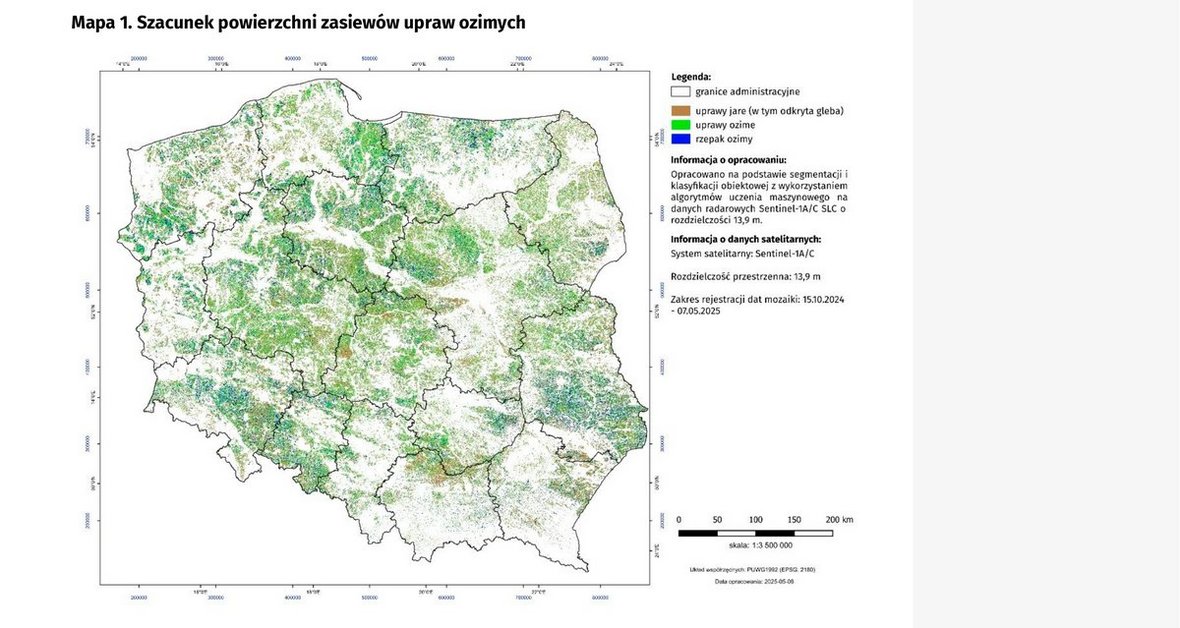 Wiosenna ocena stanu upraw rolnych i ogrodniczych w 2025 r.