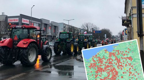 Ogólnokrajowe protesty rolników 20 marca. Mapa utrudnień