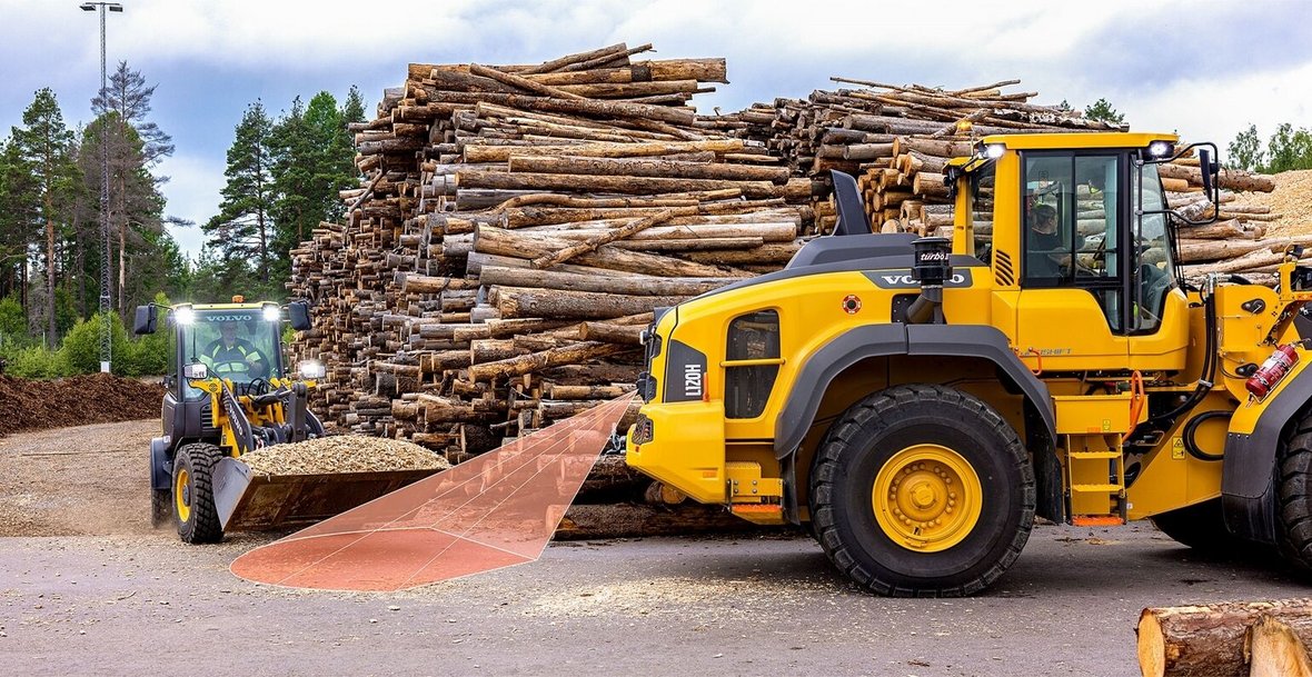 Volvo CE to także bezpieczeństwo i system wspomagający kierowcę podczas cofania. 