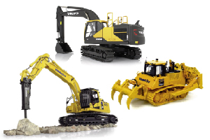 Metalowe modele maszyn budowlanych