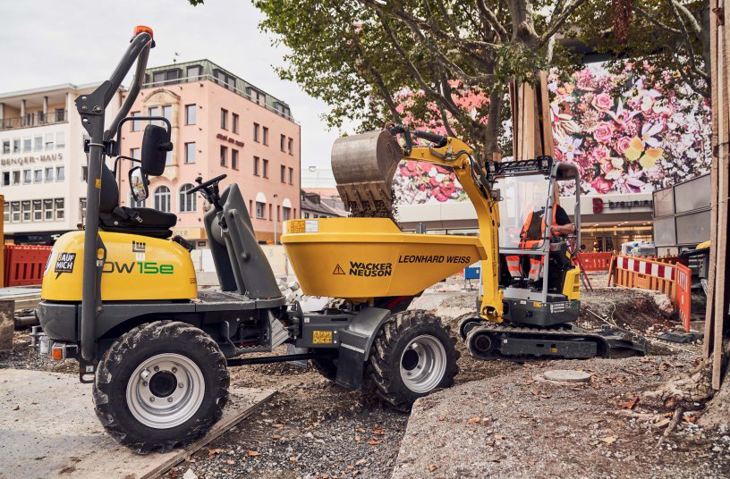 Zeroemisyjne maszyny Wacker Neuson testowane w centrum Stuttgartu