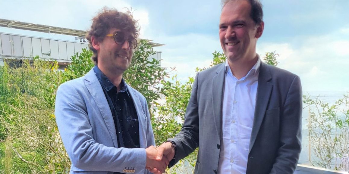 Clément Aubry Tardif, Dyrektor działu robotyki firmy Sitia; Julien Waechter, Wiceprezes ds. Badań i Rozwoju Grupy Manitou.
